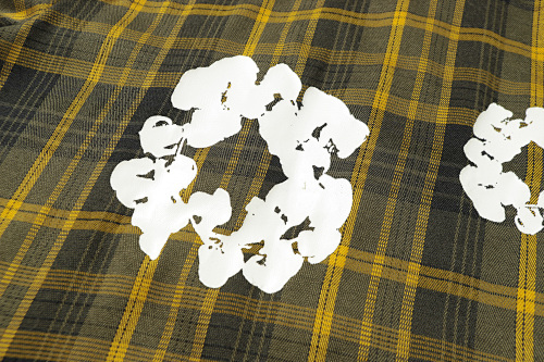 EM Sneakers Denim Tears × Hardies NYC Cotton Wreath Flannel Long Sleeve Yellow Plaid Shirt