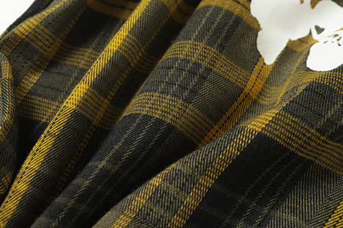 EM Sneakers Denim Tears × Hardies NYC Cotton Wreath Flannel Long Sleeve Yellow Plaid Shirt