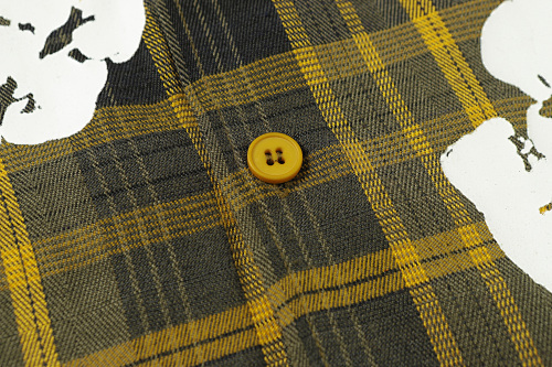 EM Sneakers Denim Tears × Hardies NYC Cotton Wreath Flannel Long Sleeve Yellow Plaid Shirt