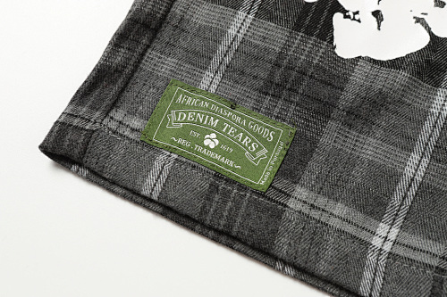 EM Sneakers Denim Tears × Hardies NYC Cotton Wreath Flannel Pant Gray Plaid