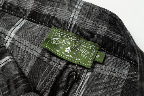 EM Sneakers Denim Tears × Hardies NYC Cotton Wreath Flannel Pant Gray Plaid