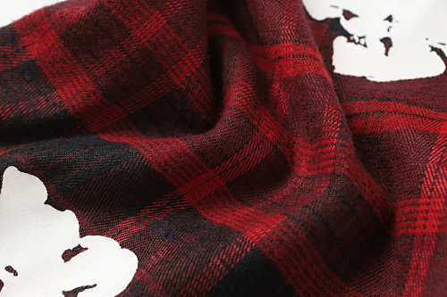 EM Sneakers Denim Tears × Hardies NYC Cotton Wreath Flannel Pant Red Plaid