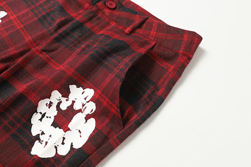 EM Sneakers Denim Tears × Hardies NYC Cotton Wreath Flannel Pant Red Plaid