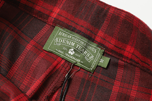 EM Sneakers Denim Tears × Hardies NYC Cotton Wreath Flannel Pant Red Plaid