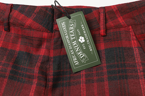 EM Sneakers Denim Tears × Hardies NYC Cotton Wreath Flannel Pant Red Plaid