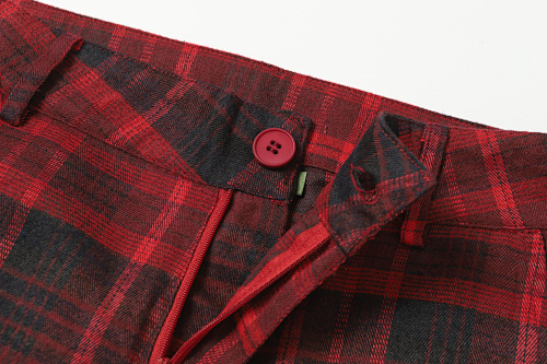 EM Sneakers Denim Tears × Hardies NYC Cotton Wreath Flannel Pant Red Plaid