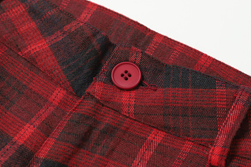 EM Sneakers Denim Tears × Hardies NYC Cotton Wreath Flannel Pant Red Plaid