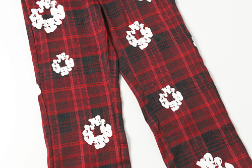 EM Sneakers Denim Tears × Hardies NYC Cotton Wreath Flannel Pant Red Plaid