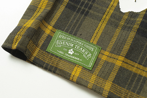 EM Sneakers Denim Tears × Hardies NYC Cotton Wreath Flannel Pant Yellow Plaid