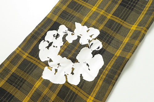 EM Sneakers Denim Tears × Hardies NYC Cotton Wreath Flannel Pant Yellow Plaid