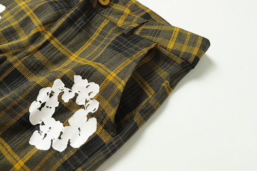 EM Sneakers Denim Tears × Hardies NYC Cotton Wreath Flannel Pant Yellow Plaid