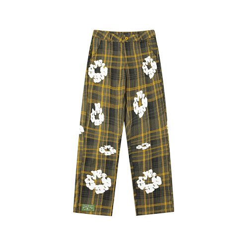 EM Sneakers Denim Tears × Hardies NYC Cotton Wreath Flannel Pant Yellow Plaid