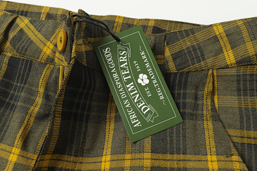 EM Sneakers Denim Tears × Hardies NYC Cotton Wreath Flannel Pant Yellow Plaid