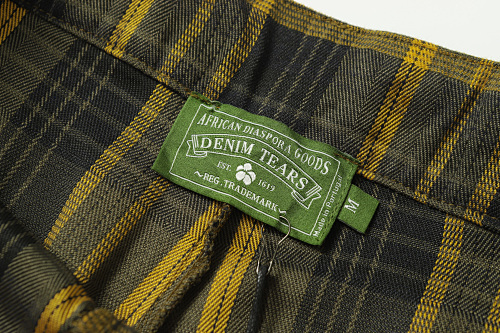 EM Sneakers Denim Tears × Hardies NYC Cotton Wreath Flannel Pant Yellow Plaid