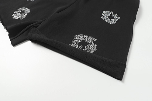 EM Sneakers Denim Tears Cotton Wreath Shorts Black and Diamond