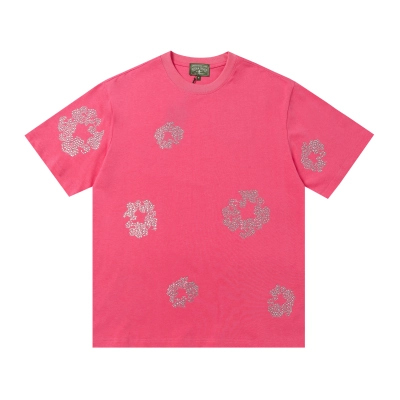 EM Sneakers Denim Tears The Cotton Wreath T-Shirt Rose Pink and Diamond 01