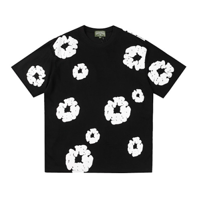 EM Sneakers Denim Tears The White Cotton Wreath T-Shirt & Short Pants Sets Black 02