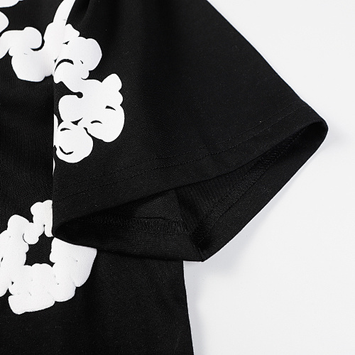 EM Sneakers Denim Tears The White Cotton Wreath T-Shirt & Short Pants Sets Black