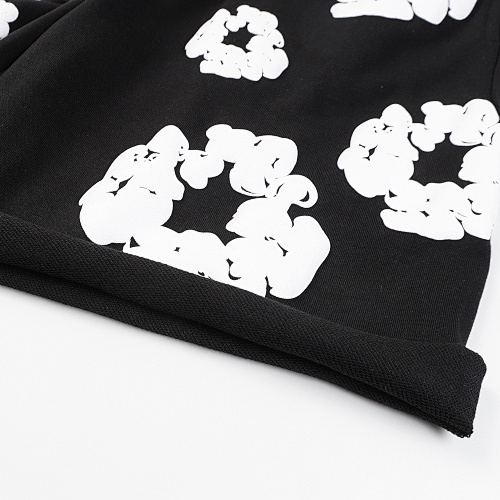 EM Sneakers Denim Tears The White Cotton Wreath T-Shirt & Short Pants Sets Black