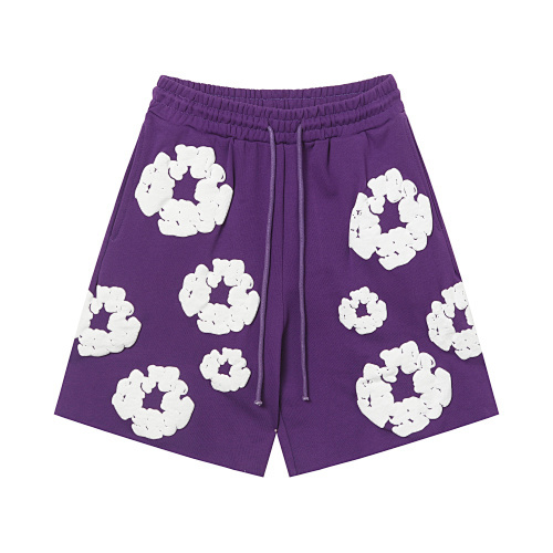 EM Sneakers Denim Tears The White Cotton Wreath T-Shirt & Short Pants Sets Purple