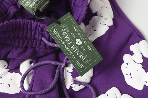 EM Sneakers Denim Tears The White Cotton Wreath T-Shirt & Short Pants Sets Purple