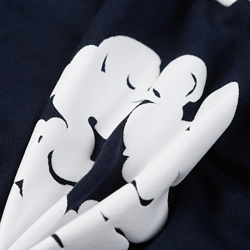 EM Sneakers Denim Tears The White Cotton Wreath T-Shirt Navy Blue