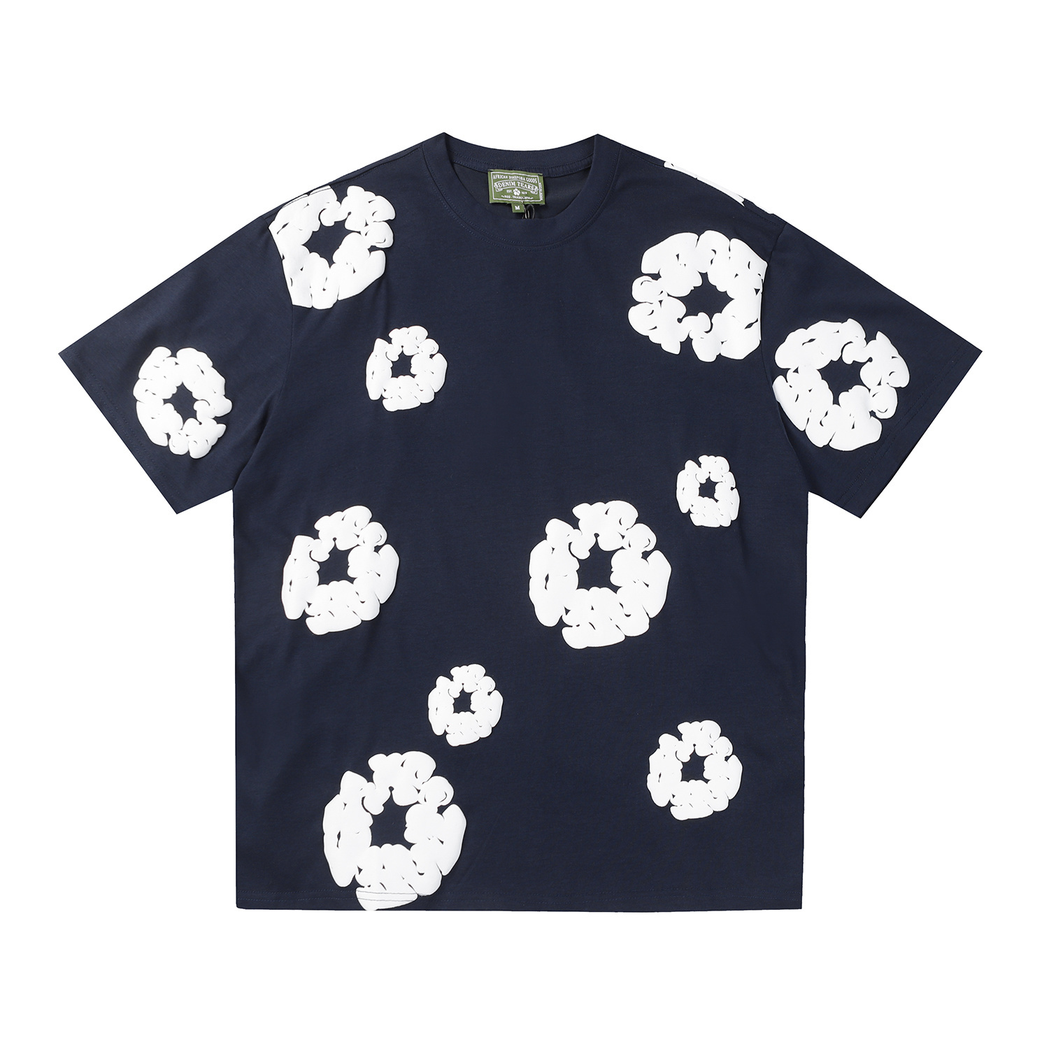 EM Sneakers Denim Tears The White Cotton Wreath T-Shirt Navy Blue
