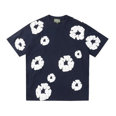 EM Sneakers Denim Tears The White Cotton Wreath T-Shirt Navy Blue 01