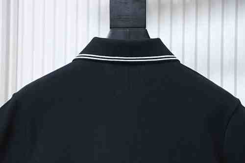 EM Sneakers Dior CD Icon Polo Shirt Black Cotton Piqué Black