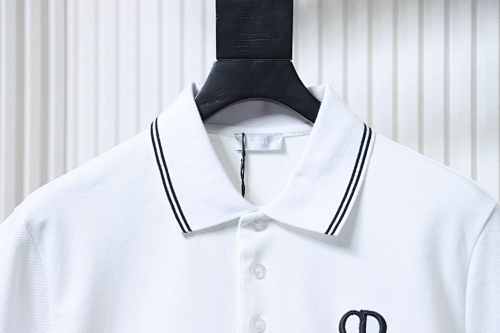EM Sneakers Dior CD Icon Polo Shirt Black Cotton Piqué White