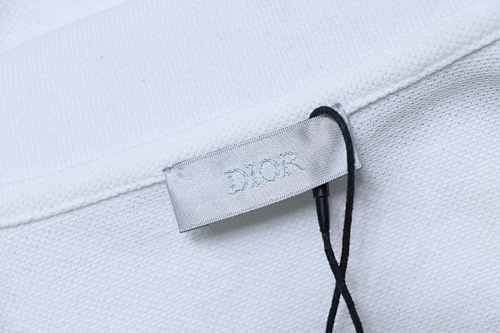 EM Sneakers Dior CD Icon Polo Shirt Black Cotton Piqué White