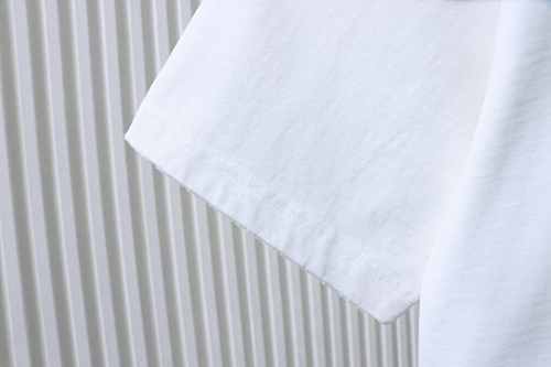 EM Sneakers Dior Distressed Appliqué Letter Embroidery T-Shirt White