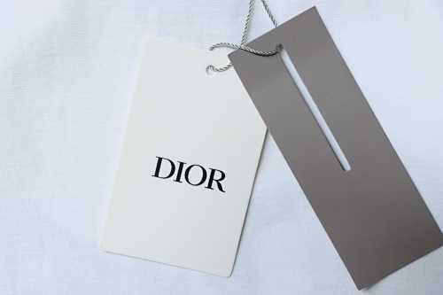 EM Sneakers Dior Distressed Appliqué Letter Embroidery T-Shirt White