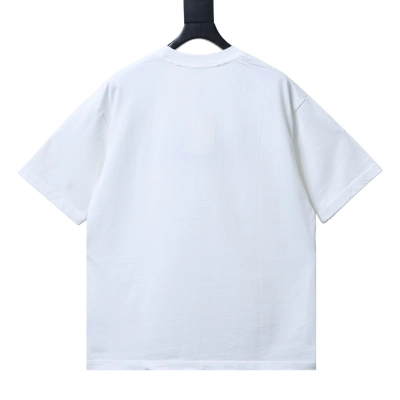 EM Sneakers Dior Distressed Appliqué Letter Embroidery T-Shirt White 02