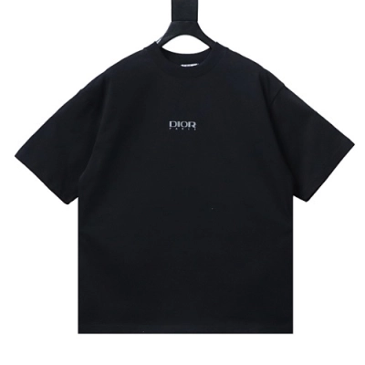 EM Sneakers Dior Reflective Print Triangle Icon T-Shirt Black 01