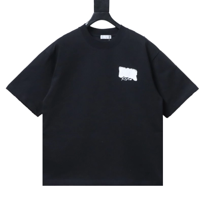 EM Sneakers DiorT-Shirt Large Back Logo Appliqué & Letter Embroidery Black 01