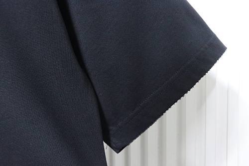 EM Sneakers Dior Distressed Appliqué Letter Embroidery T-Shirt Black