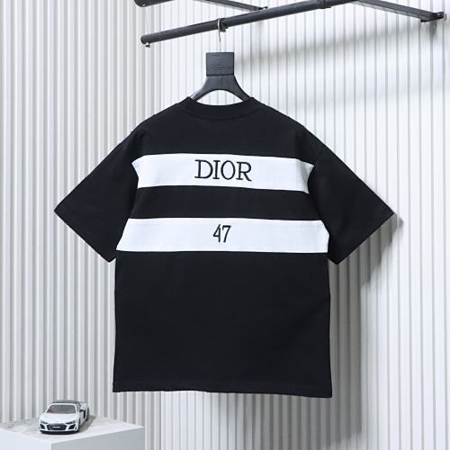 EM Sneakers Dior Striped T-Shirt with Back Lettering Black