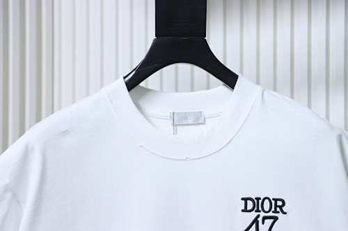 EM Sneakers Dior Striped T-Shirt with Back Lettering White