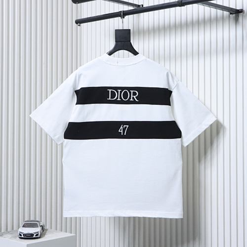 EM Sneakers Dior Striped T-Shirt with Back Lettering White