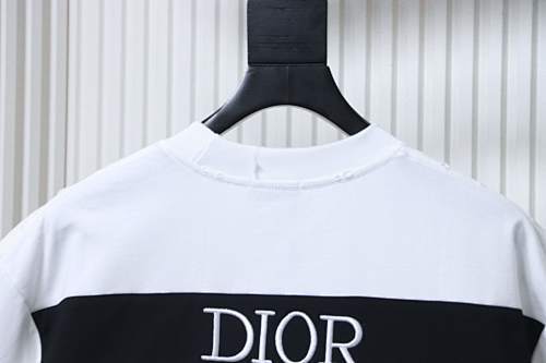EM Sneakers Dior Striped T-Shirt with Back Lettering White