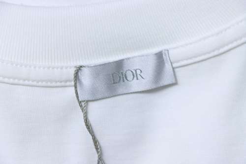 EM Sneakers Dior Striped T-Shirt with Back Lettering White