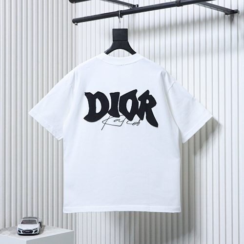 EM Sneakers DiorT-Shirt Large Back Logo Appliqué & Letter Embroidery White