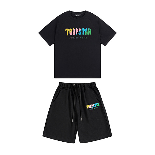 EM Sneakers Trapstar T-shirt & Shorts Sets #623-624 Black /Gray