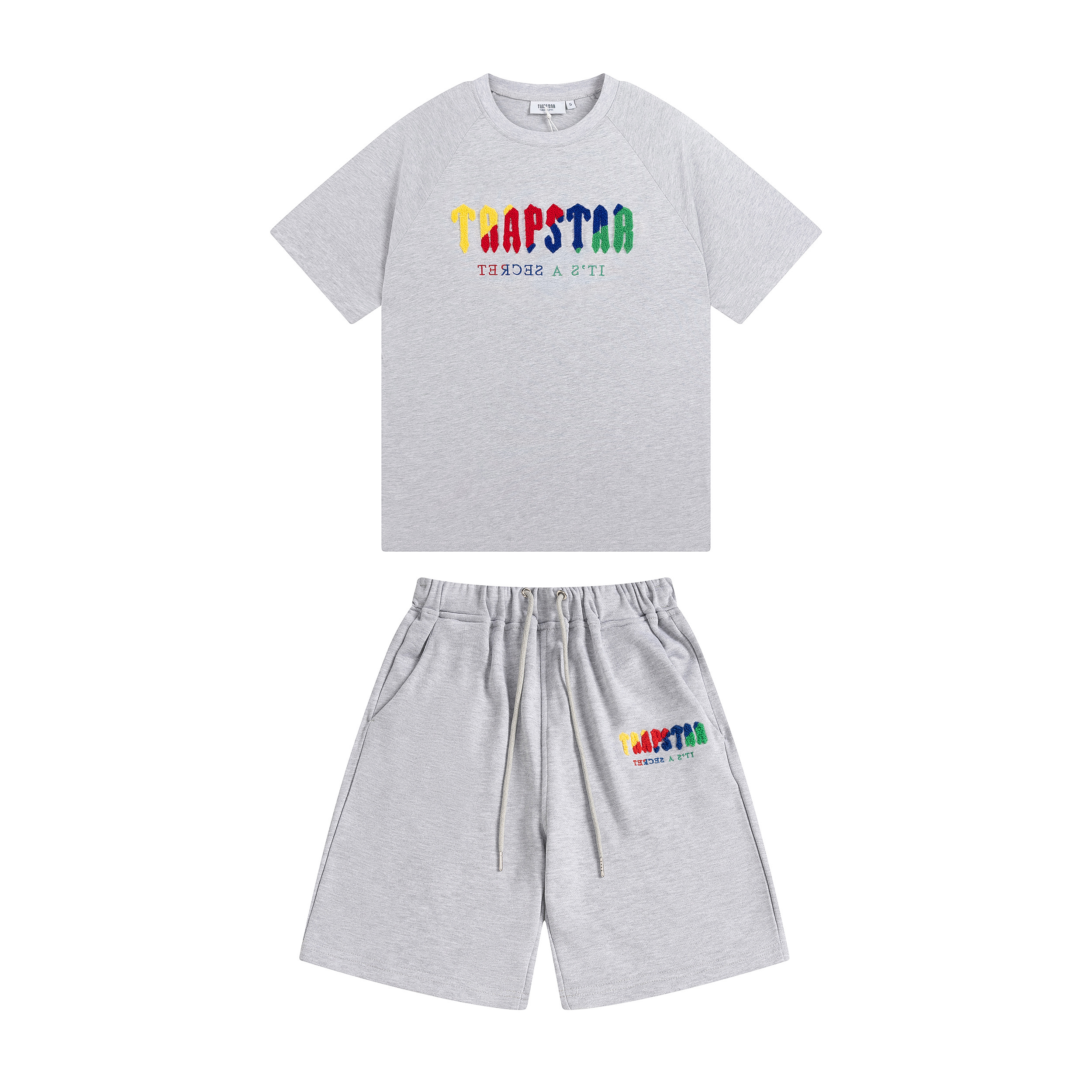 EM Sneakers Trapstar T-shirt & Shorts Sets #623-624 Black /Gray