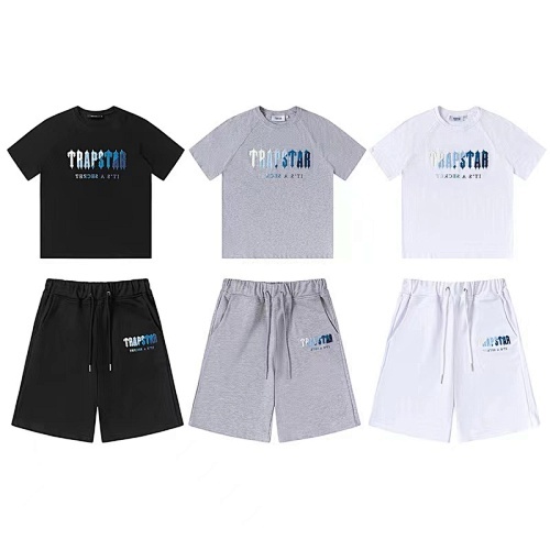 EM Sneakers Trapstar T-shirt & Shorts Sets #629-630 Black /Gray /White