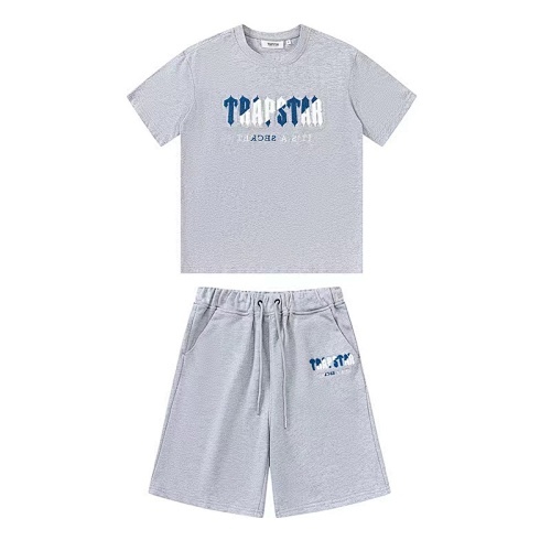 EM Sneakers Trapstar T-shirt & Shorts Sets #631-632 Gray