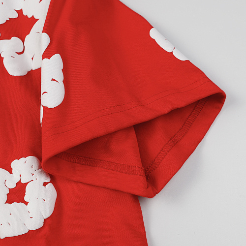 EM Sneakers Denim Tears The White Cotton Wreath T-Shirt & Short Pants Sets Red