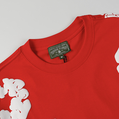 EM Sneakers Denim Tears The White Cotton Wreath T-Shirt & Short Pants Sets Red