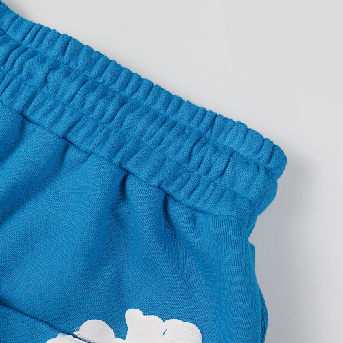 EM Sneakers Denim Tears The White Cotton Wreath T-Shirt & Short Pants Sets Royal Blue